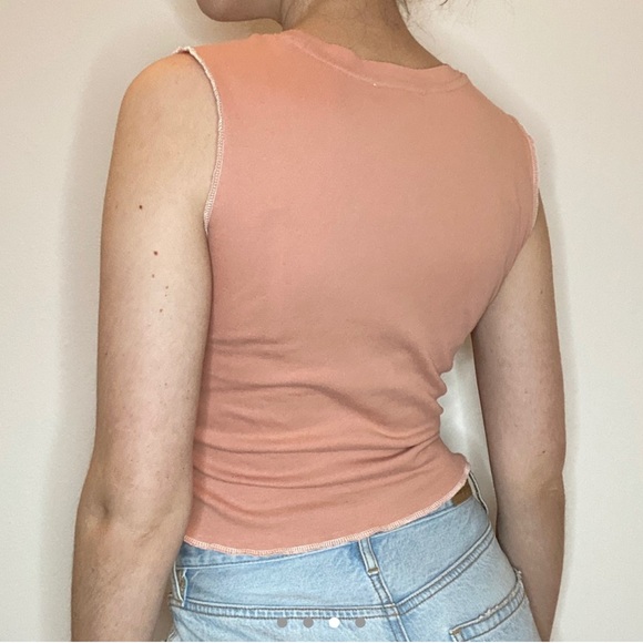 Color Block pink Navy Tank Top - Picture 4 of 4